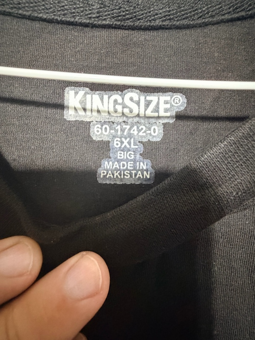 Classic Men's Black Crewneck T‑Shirt with pocket 6XL - Picture 6 of 10